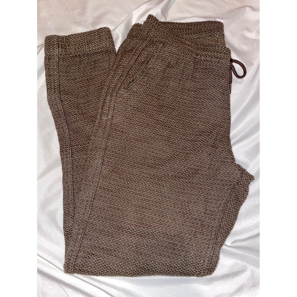 Taylor Stitch Morse Pant Mens M Brown Charcoal Textured Waffle Knit Joggers NWOT